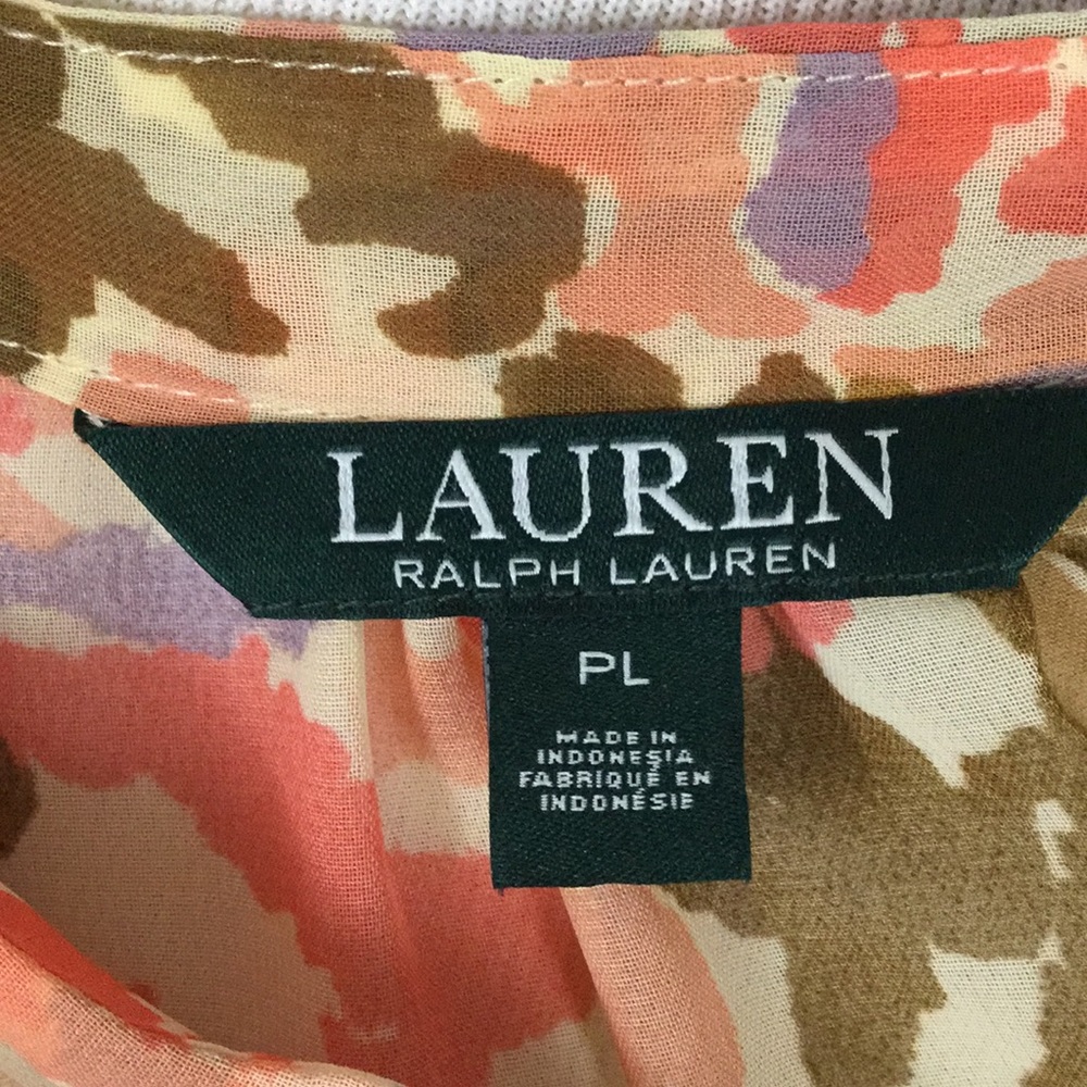 NWOT Lauren Ralph Lauren sheer floral ruffle top - Picture 6 of 7